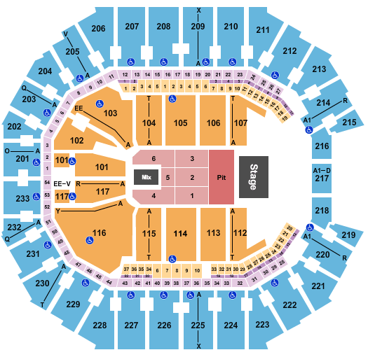 Spectrum Center Mumford & Sons Seating Chart